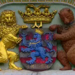 Bruges en Belgique a l'ours et le lion comme mascotte