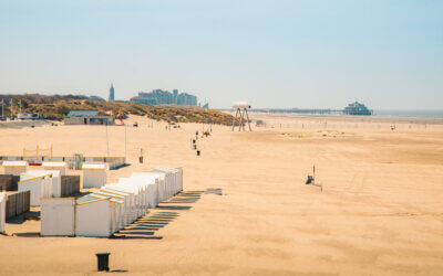 La station balnéaire et la plage de Zeebrugge